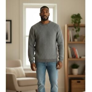 OBEY Propaganda Birds Eye Crew Neck‎ Wool Blend Sweater Gray Size XXL